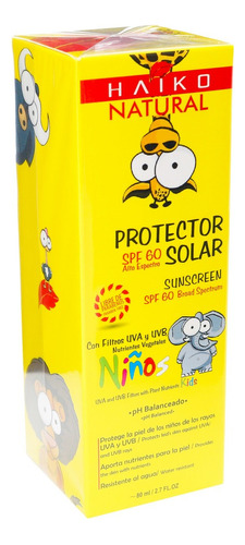 Protector Solar Ninos Haiko Spf 60 80 Gr