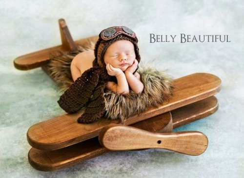 Avioncito De Madera Ideal Props Fotografia Newborn