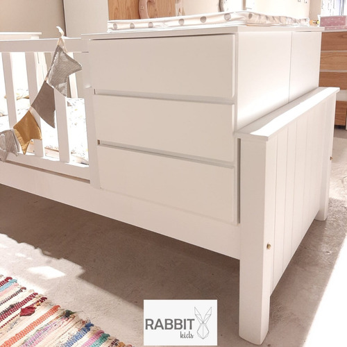 Imagen 3 de 10 de Cuna Funcional Cama 1 Plaza Baranda Móvil Exhibición Oferta!