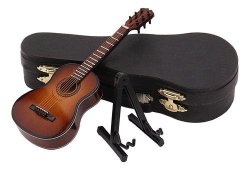 2x Modelo De Guitarra De Juguete Con Soporte Y Estuche,
