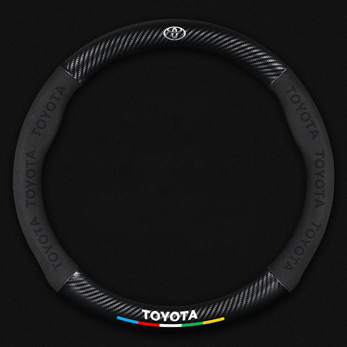 Cubre Volante Toyota Alcantara Fibra Carbono Redondo