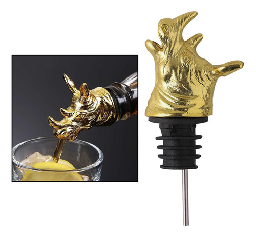 Pourer Vinho Liga De Zinco Veados Alce Rinoceronte 10cm