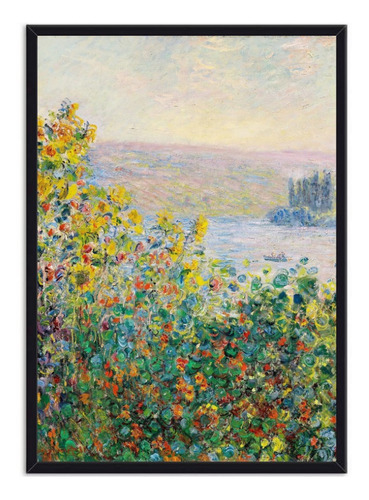 Cuadro Decorativo Camas De Flores En Vétheuil Claude Monet