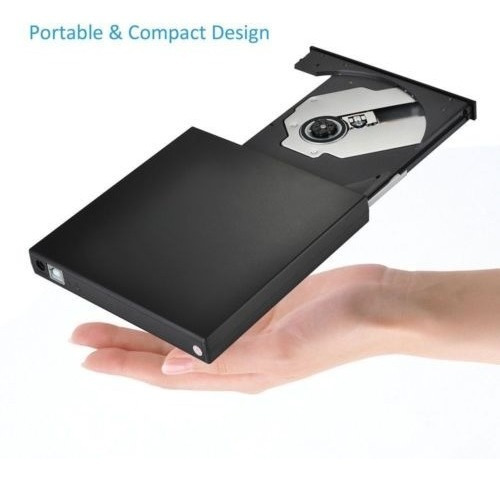 Imagen 3 de 5 de Nuevo Externo Usb 2.0 Lector De Quemador De Dvd Rw Cd Escrit