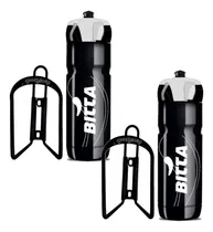Comprar Kit 2 Caramañolas Bitta 750ml Negro\u002FBlanco + 2 Portacaramañolas ALUMINIO – Botellas Deportivas con Soporte para Bicicleta MTB, Ruta o Spinning – Hidratación Cómoda y Segura