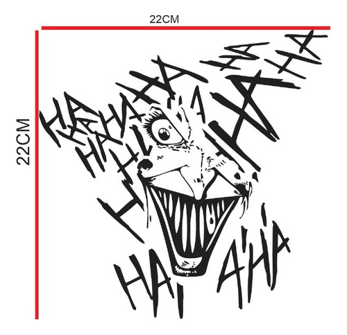 Calcomania Vinil Risa Joker Hahaha Auto O Moto