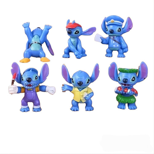 Stitch Set Mini Figuras Acción Personajes Pack X 6 Muñecos