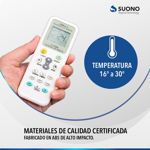 Imagen 5 de 10 de Control Remoto Universal De Aire Acondicionad Frio Calor