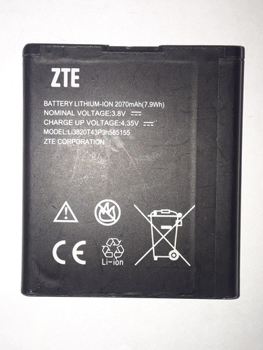 Bateria Zte Li3820t43p3h585155 Para Zte V983 N983