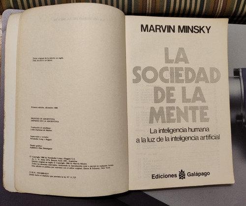 La Sociedad De La Mente De Marvin Minsky - Libro