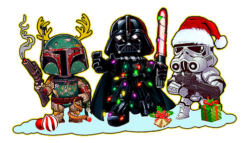 Vinil Decorativo Para Interiores Navidad Star Wars