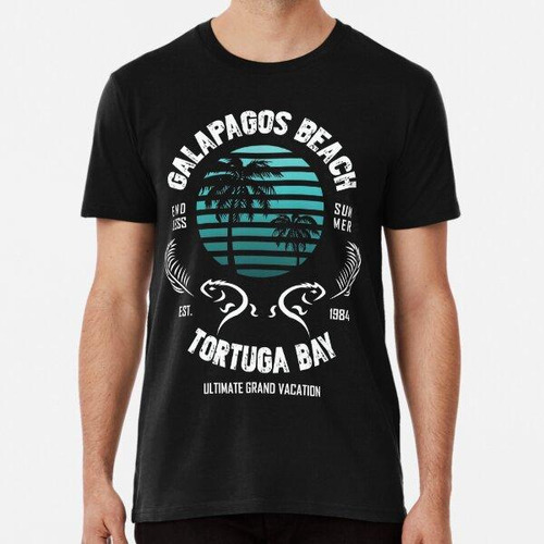 Remera Galapagos Santa Cruz Tortuga Bay Blue Waves Algodon P