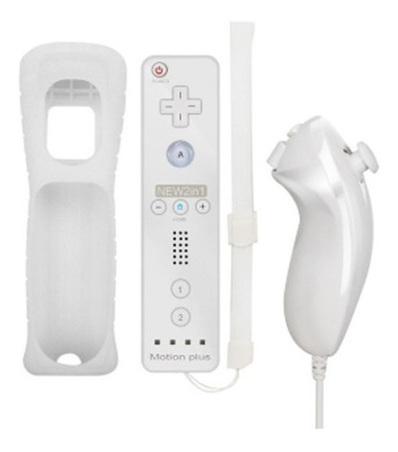 Imagen 1 de 9 de Mando A Distancia Inalámbrico Wii Motion Plus Y Nunchuck