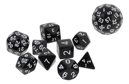 Juegos De Mesa D&d Rpg Dice Black [u]