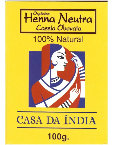 Henna Indiana 100% Natural Cassia Obovata - Louro Dourado Tom Leve Pigmentação Louro Dourado