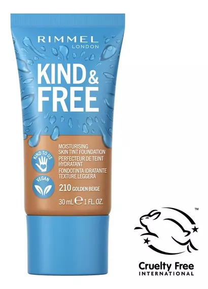 Base de maquillaje en liquido Rimmel London Kind & Free Kind & Free Kind & Free tono 210 golden beige - 30mL