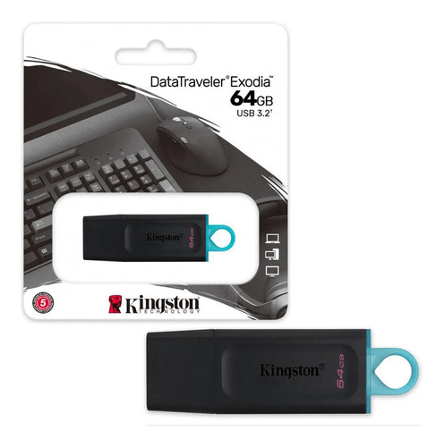 Memoria Usb 64gb Kingston Datatraveler Exodia Dtx Usb 3.2