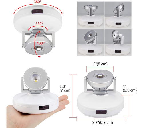 Focos Led Inalámbricos Luz De Acento Control Remoto, F...