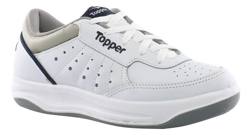 Zapatillas Topper Cuero X Forcer Blanca Negra La Plata