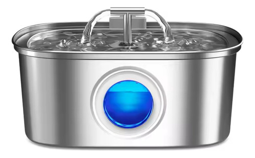 Bebedouro Automático Pets 3,2l Hidratação Contínua Eficaz Nf Cor Prateado 5v