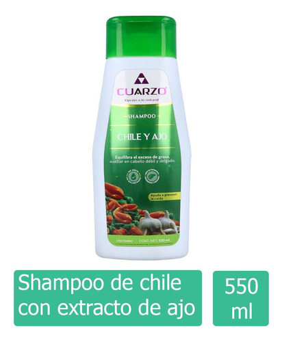 Shampoo De Chile Con Extracto De Ajo Botella Con 550 Ml