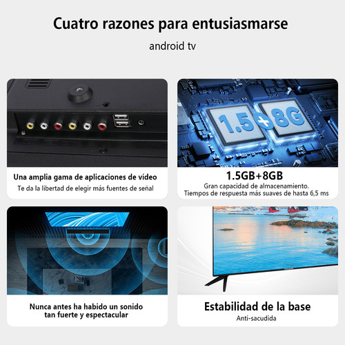 Smart Tv Pantalla 55 Pulgadas Jokben Android Tv 4k Hdr Led