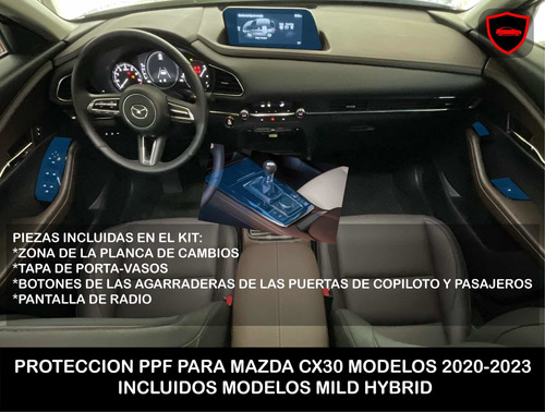 Ppf Film Para Consola Central Mazda Cx30 Todos Los Modelos