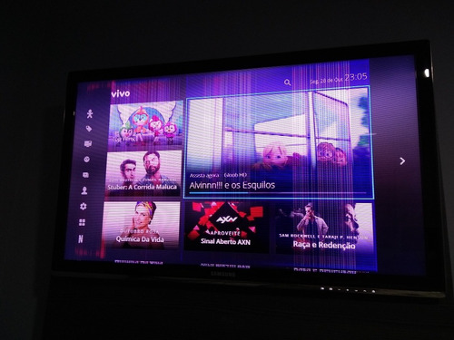 Tv Led Samsung 40 Un40c7000 Defeito Na Tela Listras