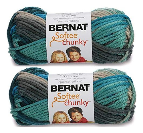 Hilo Grueso Softee Chunky De 2 Paquetes, Super Bulky 