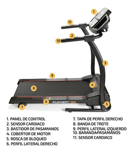 Imagen 8 de 9 de Cinta Caminadora Trote Correr Digital Electrica Plegable 16k