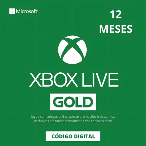 Xbox Game Pass 12 meses Brasil 25 dígitos