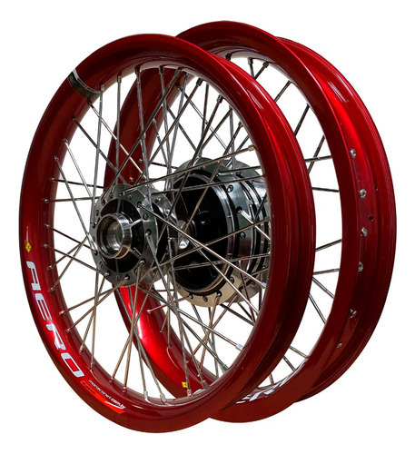 Par Roda Monaco Aero Titan Fan 150/160 Alumínio Raios Inox