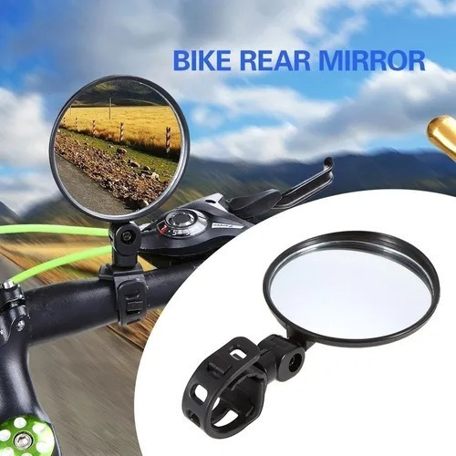 Imagen 4 de 7 de Espejo Retrovisor Para Bicicleta Manubrio Redondo Seguridad