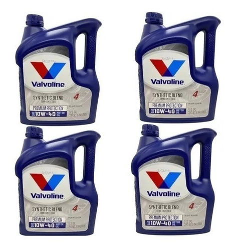 Aceite 10w40 Semi-sintentico Valvoline X 4 Lt (caja X4 Uni)