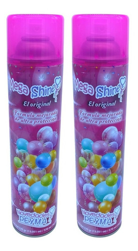 2 Piezas De Abrillantador De Globos Mega Shine 570ml