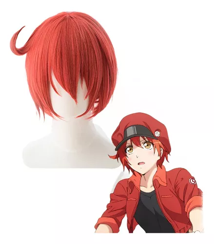 Nuevo Anime Hataraku Saibou Cosplay pelucas células en el trabajo! Plaquetas  de sangre PLT Cabello largo y rubio sintético liso para niñas adultas como  la foto : : Belleza