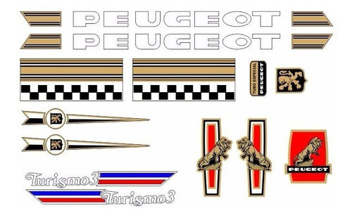 Adesivos Bicicleta Peugeot Turismo 3 -  Frete Grátis