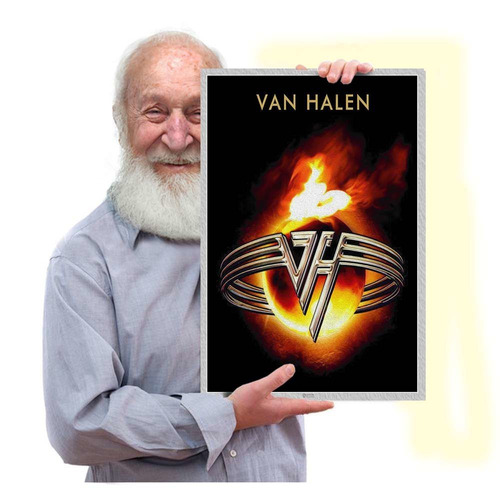 Quadro Placa Eddie Van Halen Rock Glam Metal Tam. A3 01