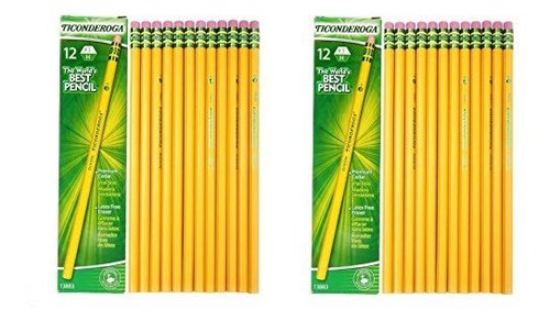 Lápices - Dixon Ticonderoga Woodcase Pencil, H #3, Yellow Ba