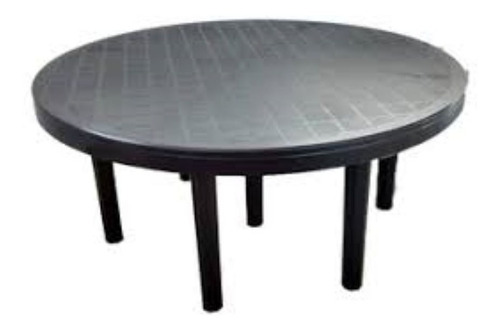 Mesa Redonda Extra Reforzada Negra Mascardi 160 Cm.de Diam.