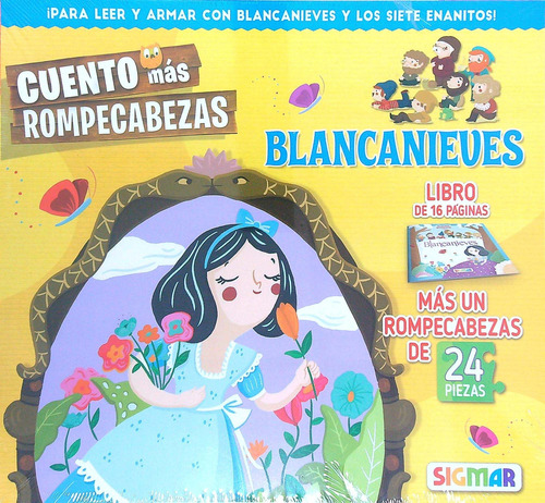 Blancanieves - Cuento Mas Rompecabezas (imprenta Mayuscula), De No Aplica. Editorial Sigmar, Tapa Blanda En Español, 2022
