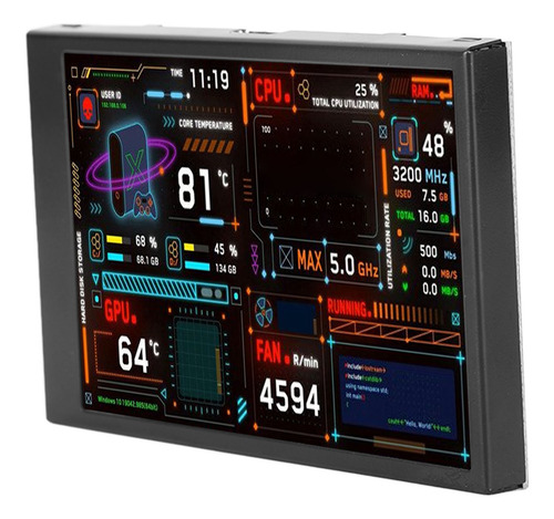 Monitor De Cpu Para Computadora, Mini Pantalla Con Doble Pue