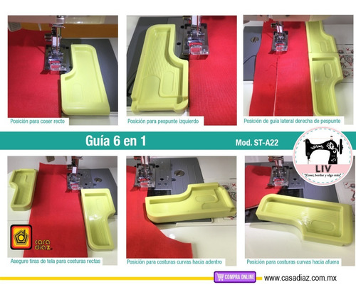 Guía 6 En 1 Para Coser A Máquina Y Paq.de Agujas Universales