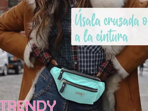 Riñonera Mujer Trendy Doble Compartimiento C/ Tira Ajustable