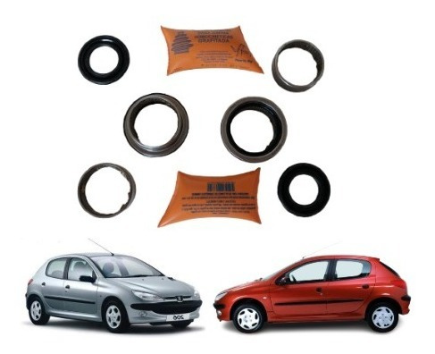 Imagem 5 de 10 de Kit Rolamento Eixo Traseiro Peugeot206/207 C/barra 47mm