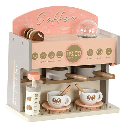 Cafetera De Madera, Juego De Simulación, Accesorios De