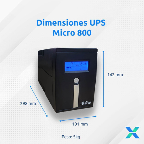 Imagen 4 de 8 de Ups Estabilizador Kaise 800va Display Lcd 4 Salidas Modem