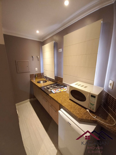 Imagem 6 de 15 de Apartamento Flat 1 Dormitório (suite) - Gonzaga - Santos - 5517