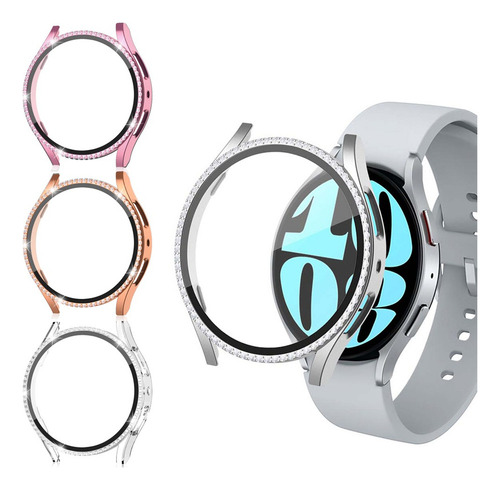 4 Fundas Y Vidrio Templado Para Samsung Galaxy Watch 6 4a