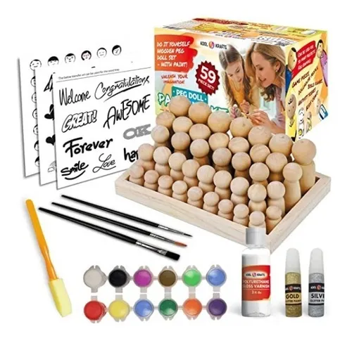 Kit De Mu ecos De Madera Para Pintar Infantil